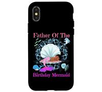Carcasa para iPhone X/XS Fiesta de Sirenas de Padre de cumpleaños para papá Negro
