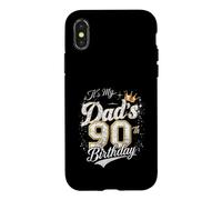 Carcasa para iPhone X/XS Fiesta del Día del Padre de 90 años de Edad de It's My Dad'S 90th Birthday