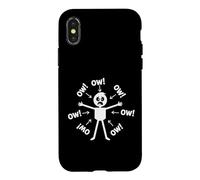 Carcasa para iPhone X/XS Figura Stick Man Dolor Expresión Humor Viejo Dolor