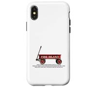 Carcasa para iPhone X/XS Fire Island Retro Rojo vagón Playa Verano Vacaciones Amigo