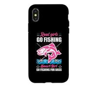 Carcasa para iPhone X/XS Fisherwoman Real Girls Go Fishing Smart Girls Go Fishing