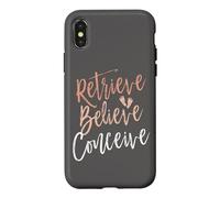 Carcasa para iPhone X/XS FIV Mamá Recuperar Creer Concebir Fertilidad Bebé Familia Amor