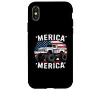 Carcasa para iPhone X/XS Flag Truck July Fourth July 4th Independence Day American