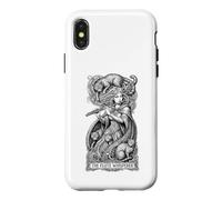 Carcasa para iPhone X/XS Flauta Susurrador Gatos Flautista Flautista Amante Gato Chica Música