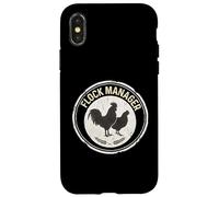 Carcasa para iPhone X/XS Flock Manager Vintage Gallo Gallina Pollo Guardián