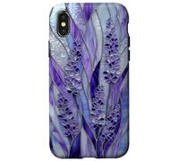 Carcasa para iPhone X/XS Flor Silvestre Lavanda púrpura Floral