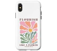 Carcasa para iPhone X/XS Florece como una Flor Salmos 103:15 Fe Cristiana