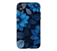 Carcasa para iPhone X/XS Flores Azul Oscuro Midnight Floral