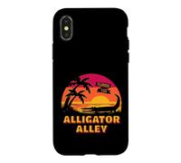 Carcasa para iPhone X/XS Florida Alligator Alley Atardecer Palmeras Gator