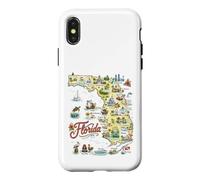 Carcasa para iPhone X/XS Florida FL USA Mapas Iconos, Ciudades