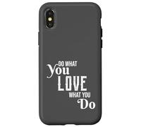 Carcasa para iPhone X/XS Follow Your Passion Motivational Hobbyist Quote Graphic Love