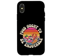 Carcasa para iPhone X/XS Food Ought To Be Enjoyable Foodie Come Placer -