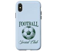 Carcasa para iPhone X/XS Football Social Club Balón de fútbol Diseño de Estilo Vintage