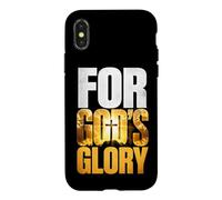 Carcasa para iPhone X/XS For God'S Glory - Christian Faith Graphic with Cross