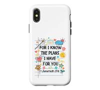 Carcasa para iPhone X/XS For I Know The Plans I Have For You Christian Back To School