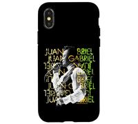 Carcasa para iPhone X/XS Foto de Juan Gabriel con Logo Ombré