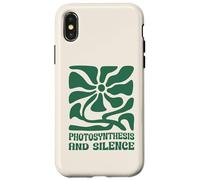 Carcasa para iPhone X/XS Fotosíntesis Y Silencio Boho Floral Plantas Jardinería Nerd