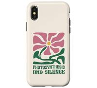 Carcasa para iPhone X/XS Fotosíntesis Y Silencio Boho Floral Plantas Jardinería Nerd