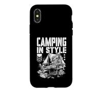 Carcasa para iPhone X/XS FPS Gamer Divertido Estilo Camping Militar Videojuego Jugador