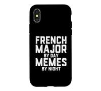 Carcasa para iPhone X/XS Francés Mayor De Día Memes De Noche Estudiante Francófono