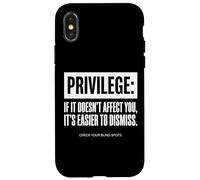 Carcasa para iPhone X/XS Frase Privilege Check Your Blind Spots