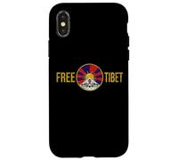 Carcasa para iPhone X/XS Free Tibet Tibetan Flag Emblem Restore The Dalai Lama