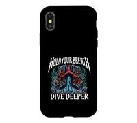 Carcasa para iPhone X/XS Freediver Scuba Hold Your Breath Dive Deeper