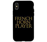 Carcasa para iPhone X/XS French Horn Player Wind Brass Music Instrument - French Horn