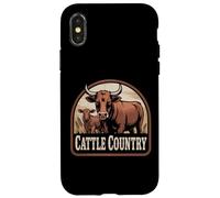 Carcasa para iPhone X/XS Fresh Farm Milk Dairy Cow Calf Animal Cattle Farmer