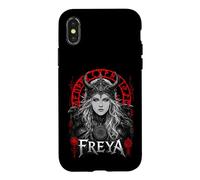 Carcasa para iPhone X/XS Freya Diosa Nórdica Mitología Germánica Runas Vikingas