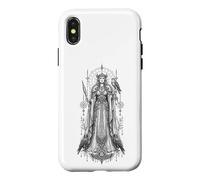 Carcasa para iPhone X/XS Frigg Diosa Nórdica Cuervo Runa Reina de la Mitología Asgard