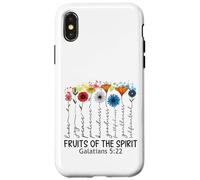 Carcasa para iPhone X/XS Fruits of The Spirit Gálatas 5 22 Verso de la Biblia Cristiano