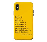 Carcasa para iPhone X/XS Frutas del Espíritu Palabras