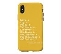 Carcasa para iPhone X/XS Frutas del Espíritu Palabras