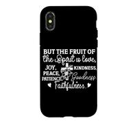 Carcasa para iPhone X/XS Frutos del Espíritu: Amor, Alegría, Paz y Bondad