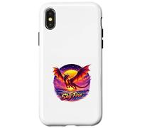 Carcasa para iPhone X/XS Fuego Dragón Puesta del Sol OC