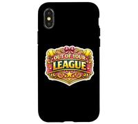 Carcasa para iPhone X/XS Fuera De Tu Liga Divertido Jugador De Softbol Linda Chica Mujer