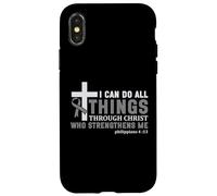 Carcasa para iPhone X/XS Fuerza a través de Cristo Conciencia del Guerrero del Tumor Cerebral