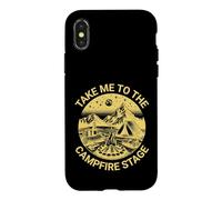 Carcasa para iPhone X/XS Fun Folk Music Camping Trip Take Me To The Campfire Stage