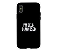 Carcasa para iPhone X/XS Fun I'm Self-Diagnosed Therapy Joke