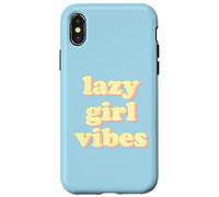 Carcasa para iPhone X/XS Fun Lazy Girl Vibes Job Design