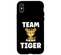Carcasa para iPhone X/XS Funny Baby Cute Tigers Quote Team Tiger