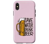 Carcasa para iPhone X/XS Funny Bar Alcohol Drinking Party Beer Brew Craft Cerveza