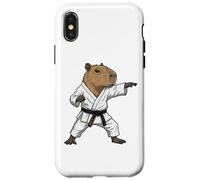 Carcasa para iPhone X/XS Funny Capybara Doing Karate Samurai Ninja Capybara