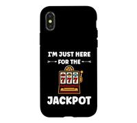 Carcasa para iPhone X/XS Funny Casino Quote gamling I'm Here for Jackpot