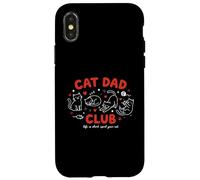 Carcasa para iPhone X/XS Funny Cat Dad Club Mima a Tus Gatos
