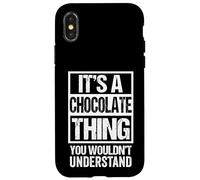 Carcasa para iPhone X/XS Funny Chocolate Lover Quote Sweet Tooth Saying