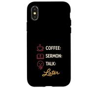 Carcasa para iPhone X/XS Funny Church Sunday Sermón Humor Cristiano Domingo Estado de ánimo