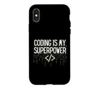 Carcasa para iPhone X/XS Funny Coding is My Superpower Coder Programmer