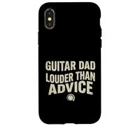 Carcasa para iPhone X/XS Funny Dad Vintage Papa Rock Metal Guitarra Regalo Música Más Fuerte